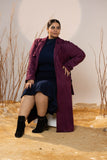 The Suede Trench Coat - Magenta