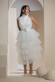 The Tulle Tier Dress - White