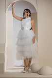 The Tulle Tier Dress - White