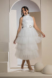 The Tulle Tier Dress - White
