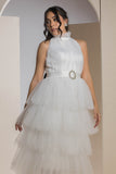 The Tulle Tier Dress - White