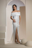 The Vow Satin Dress - White
