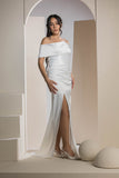 The Vow Satin Dress - White