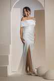 The Vow Satin Dress - White