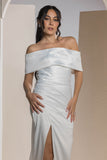 The Vow Satin Dress - White