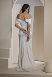 The Vow Satin Dress - White