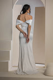 The Vow Satin Dress - White