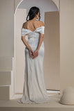 The Vow Satin Dress - White