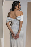The Vow Satin Dress - White
