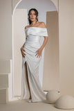 The Vow Satin Dress - White