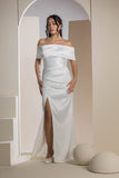 The Vow Satin Dress - White