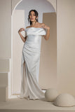 The Vow Satin Dress - White