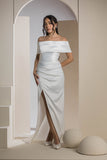 The Vow Satin Dress - White