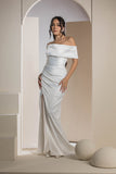 The Vow Satin Dress - White