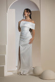 The Vow Satin Dress - White