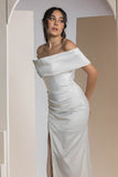 The Vow Satin Dress - White