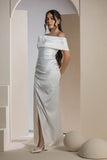 The Vow Satin Dress - White