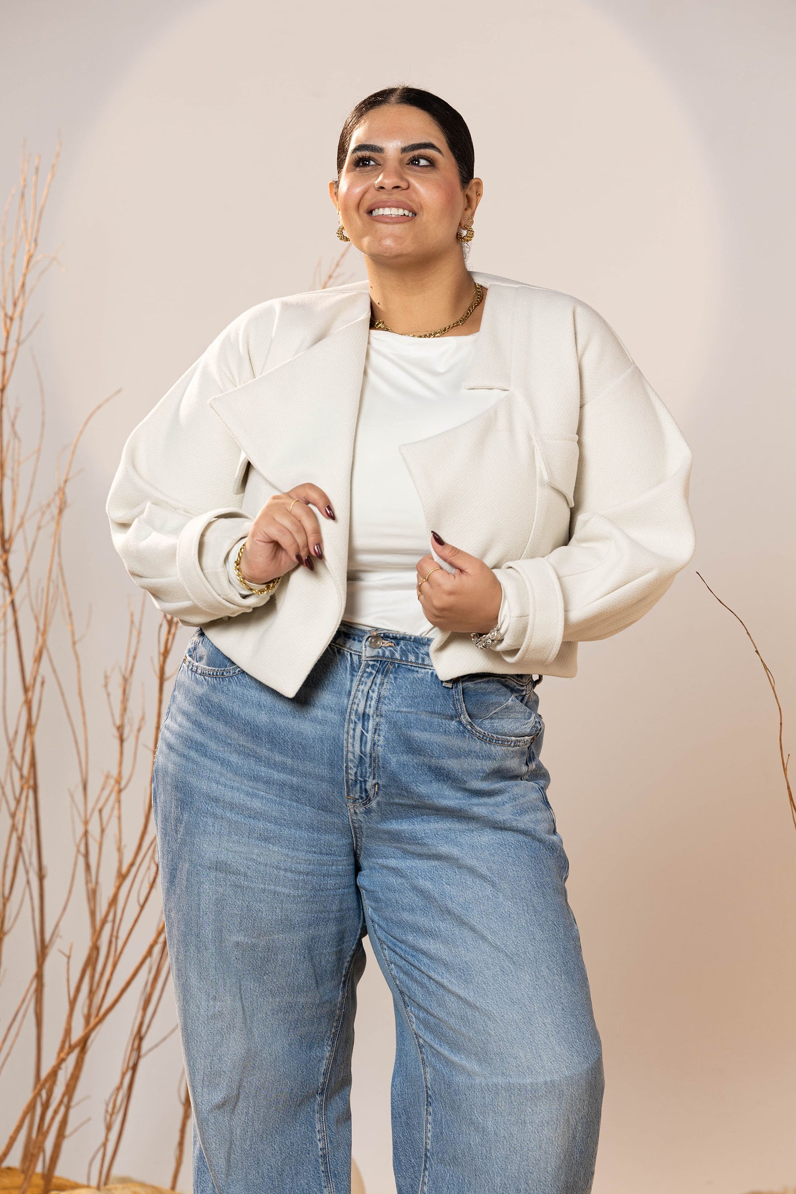 The Winter Pearl Cropped Jacket
