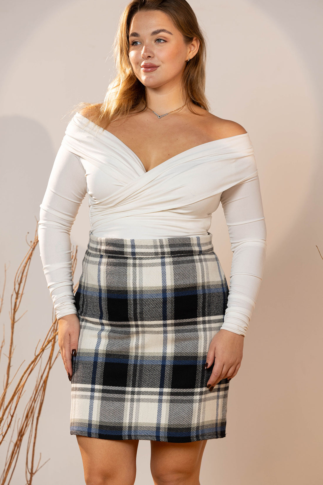 White Soft Wrap Top