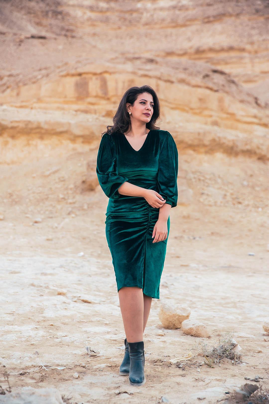 The play 2 piece velvet set dress - Emerald Green