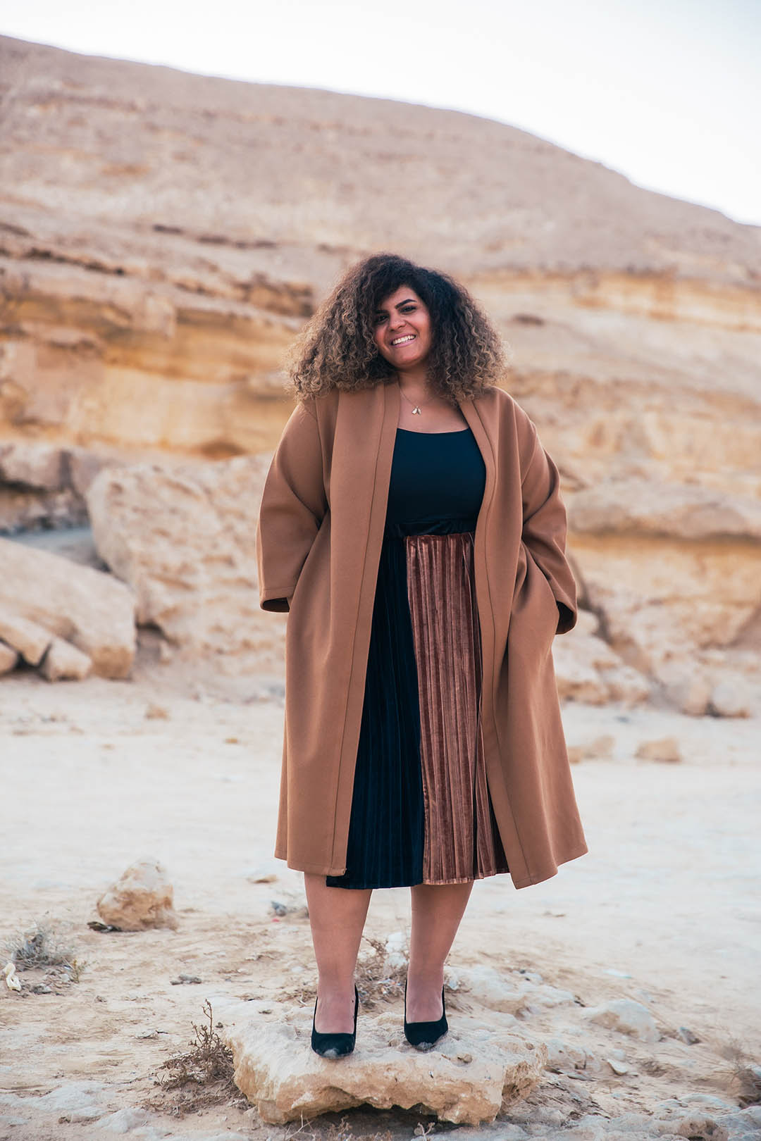 The daily wool Kimono - Brown