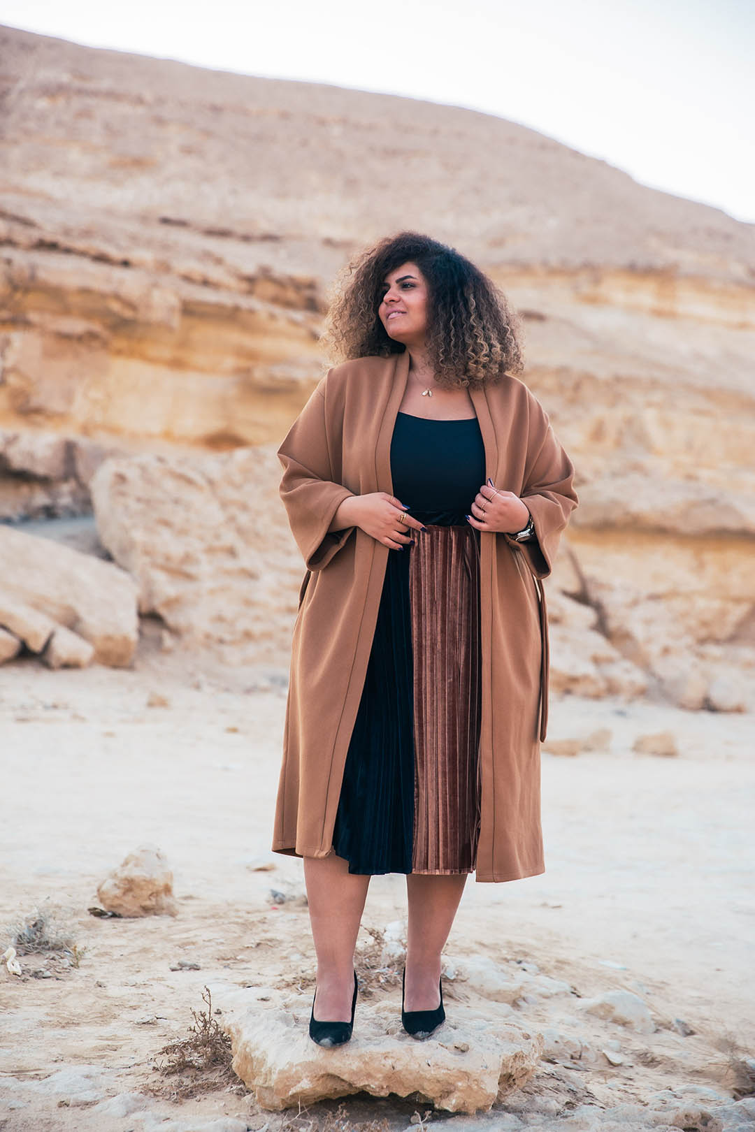 The daily wool Kimono - Brown
