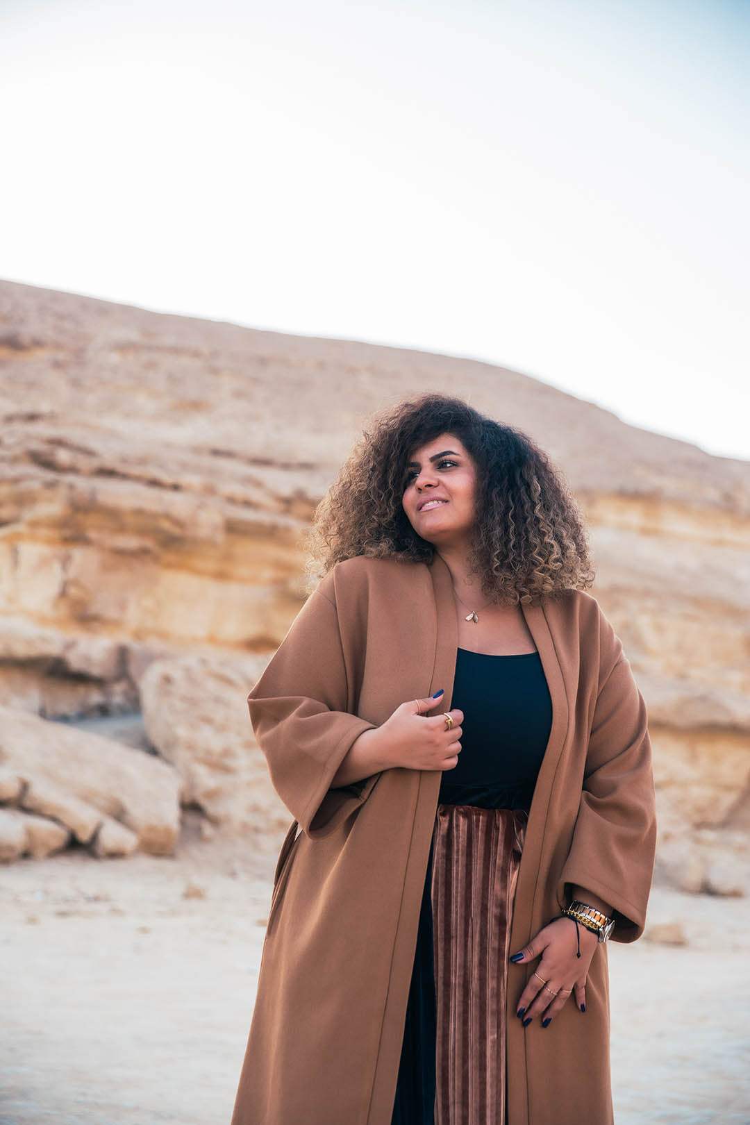 The daily wool Kimono - Brown