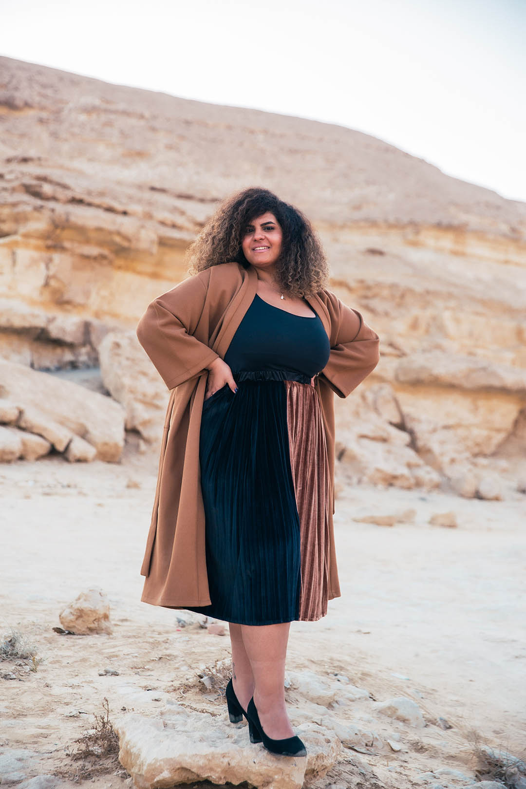 The daily wool Kimono - Brown