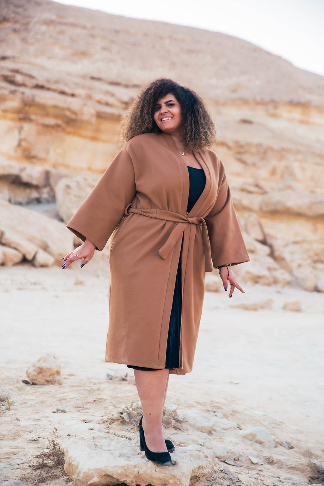 The daily wool Kimono - Brown