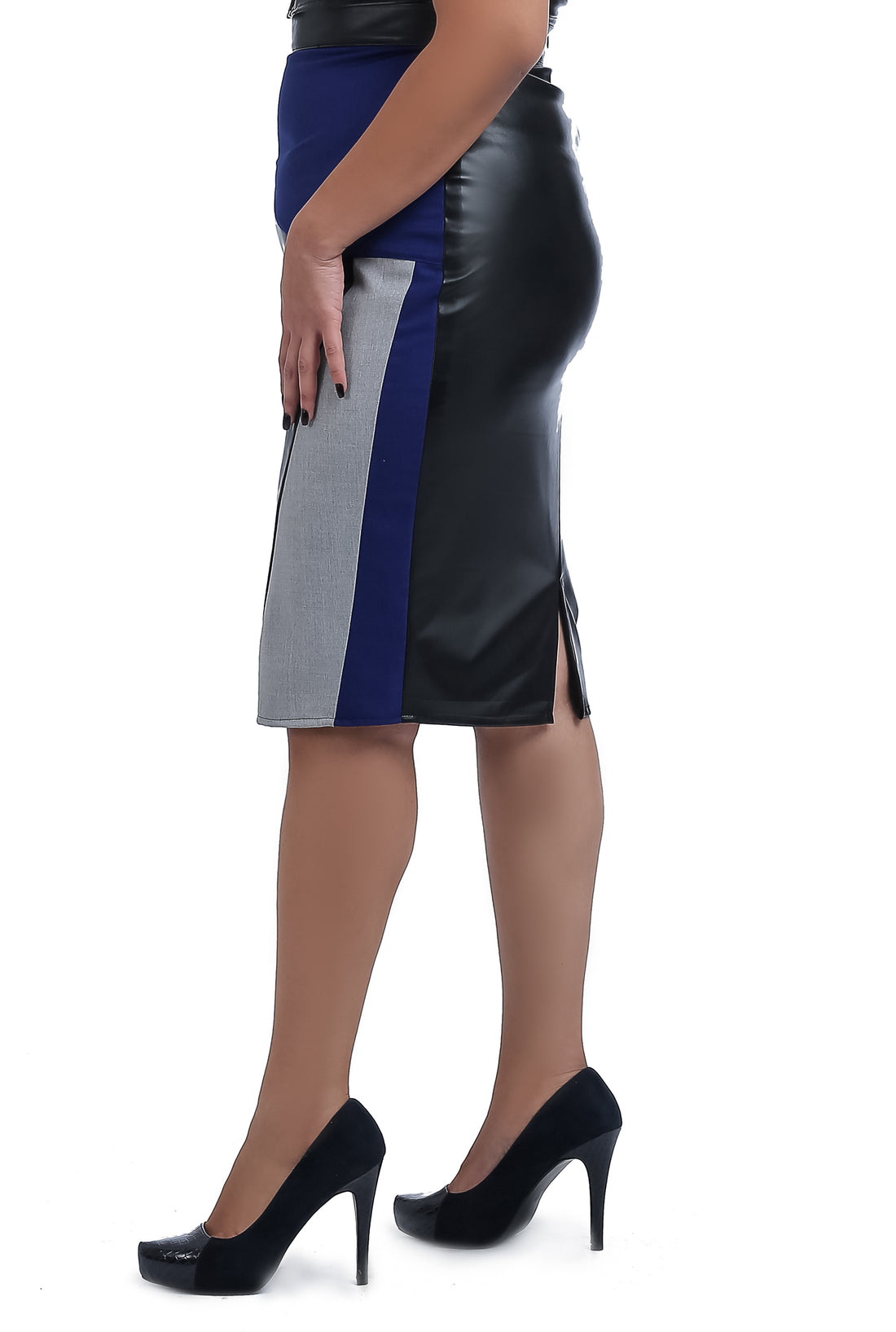 2 Colors Leather Skirt