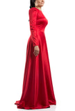 Flared Long Dress - Red