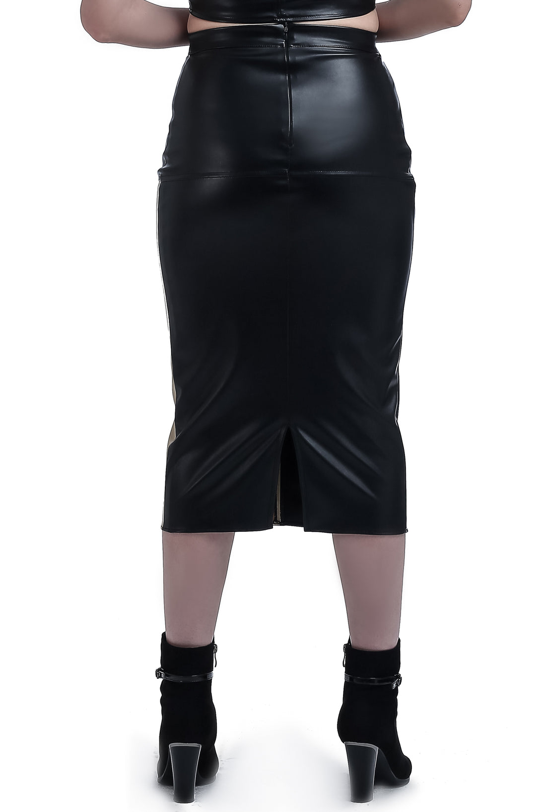 2 Halves Colored Leather Skirt