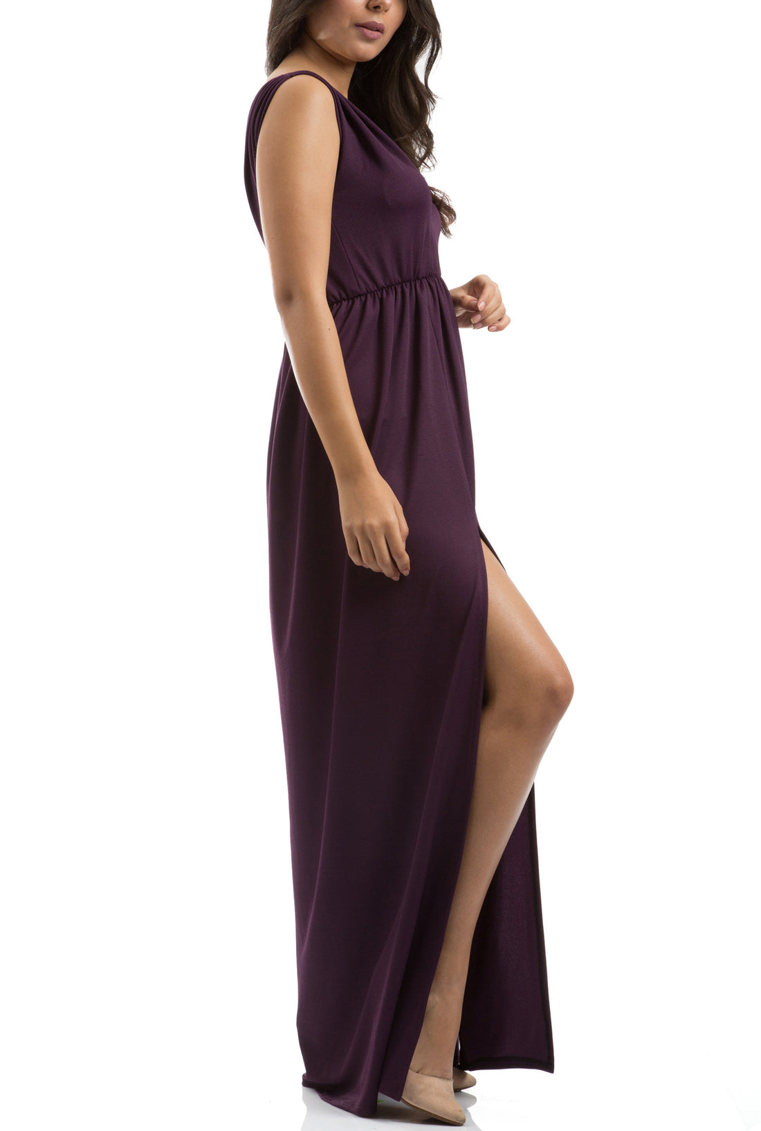 V Shape Dress - Purple