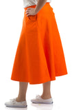 Cozy Denim Skirt - Orange