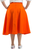 Cozy Denim Skirt - Orange