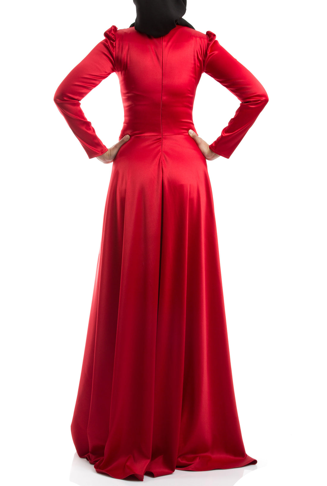 Flared Long Dress - Red