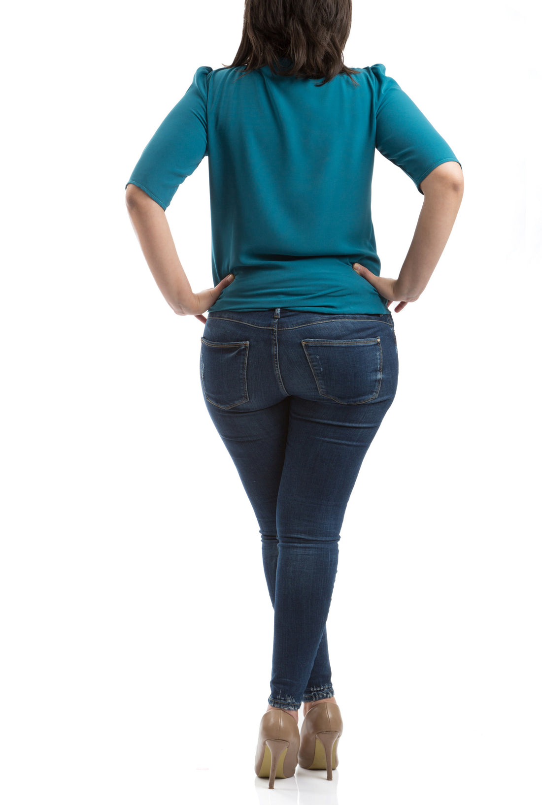 Necktie Blouse - Turquoise