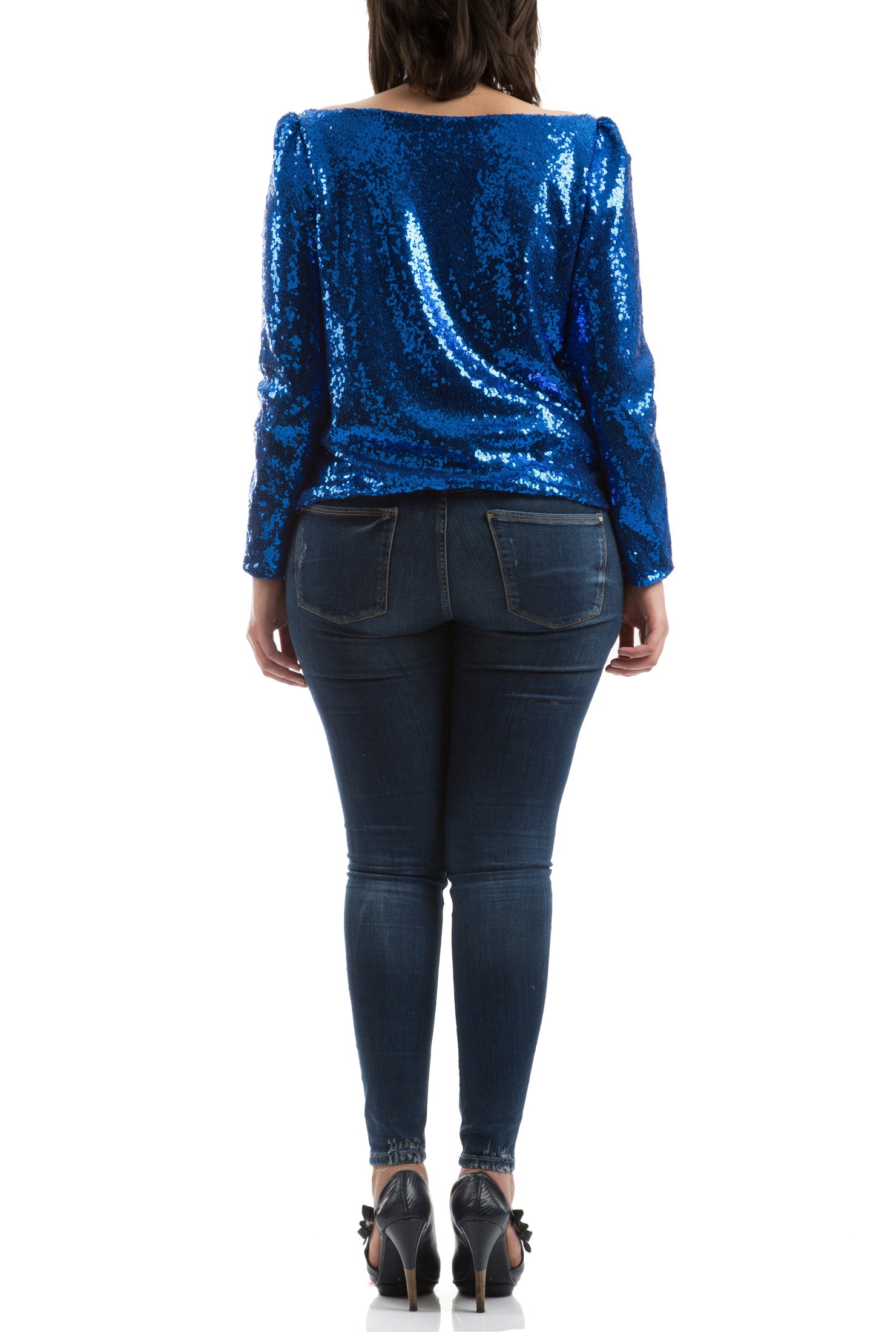 Sequin Top - Blue