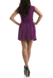 The Royal Pleated Dress - Purple