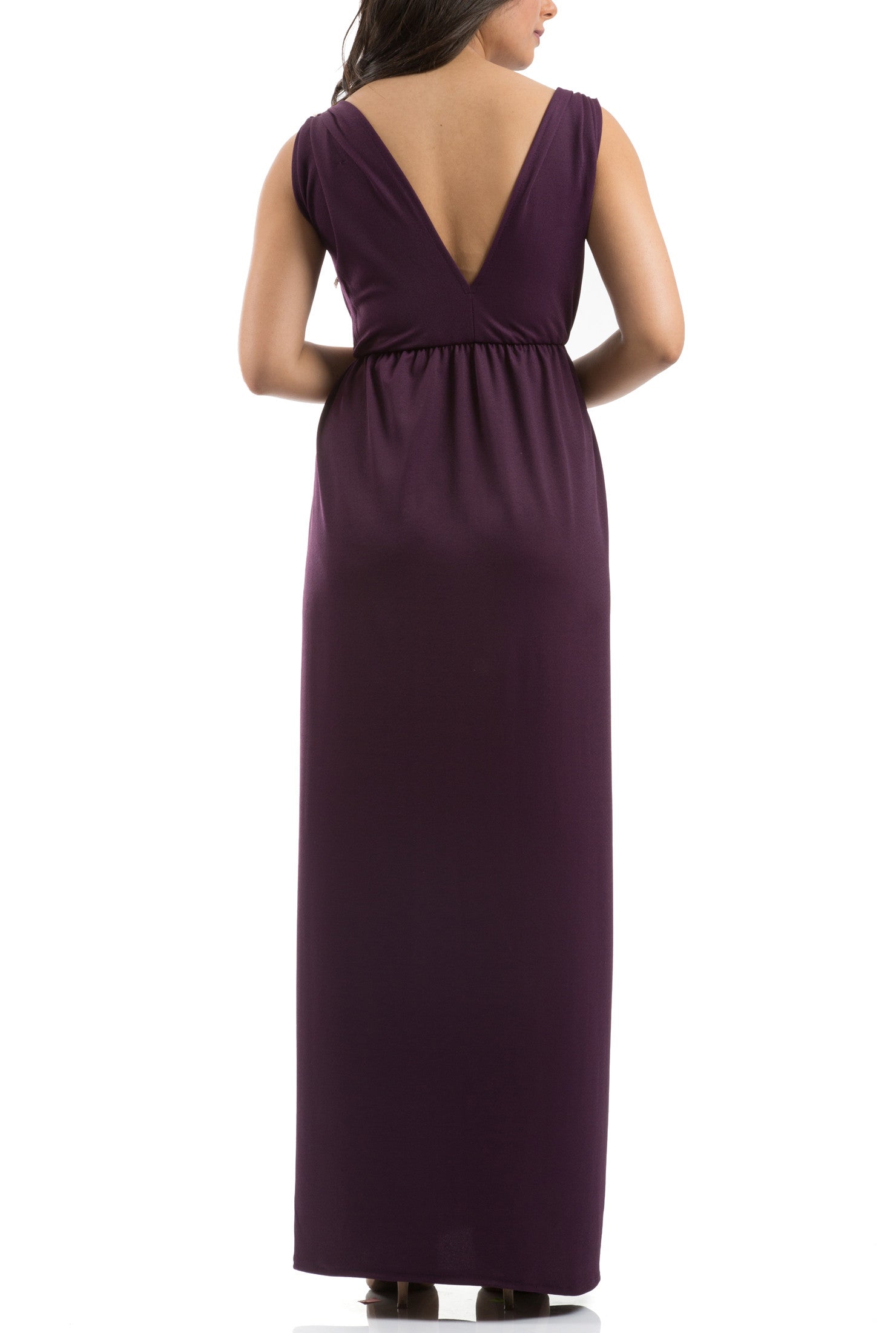 V Shape Dress - Purple