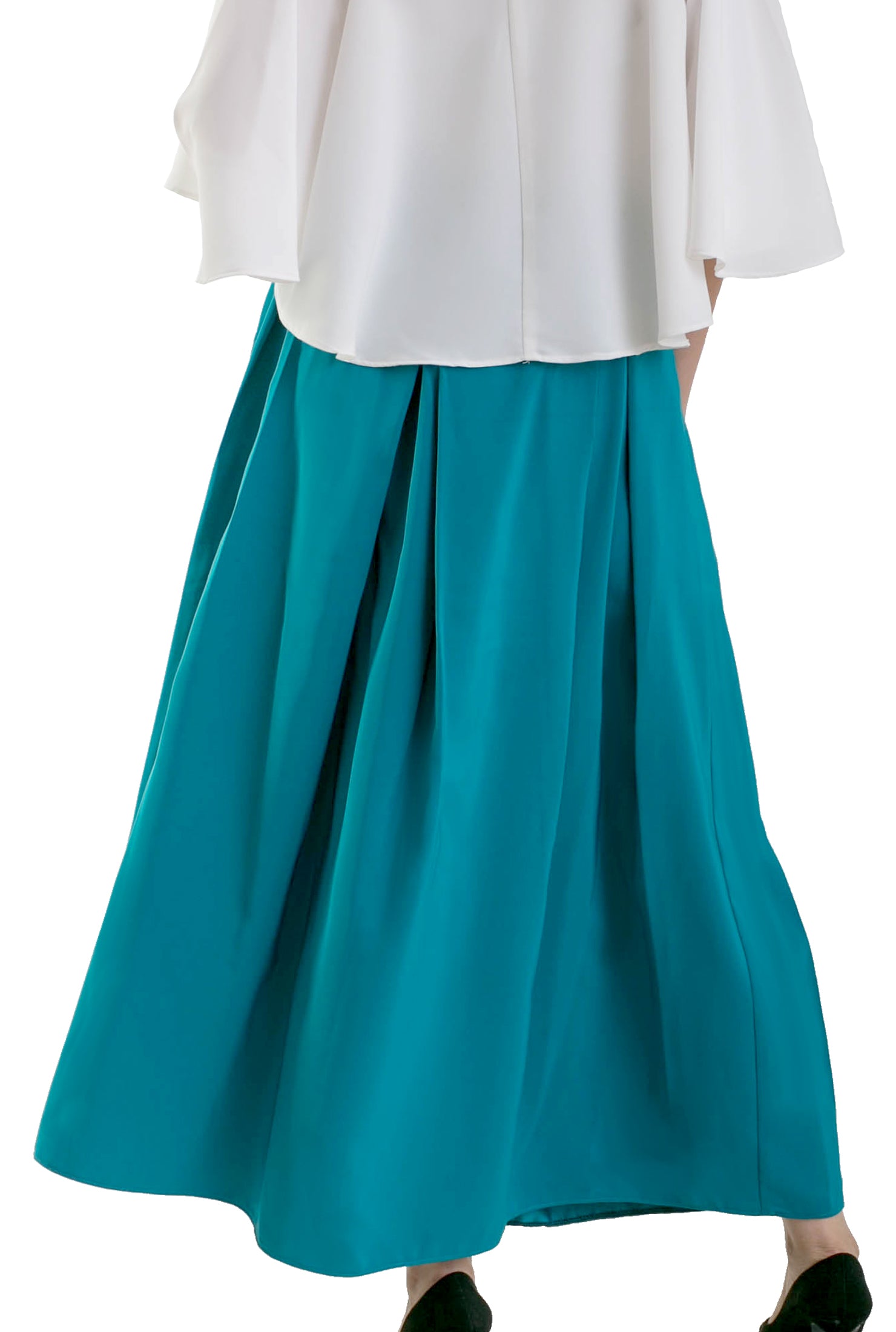 The Box pleated Skirt - Turquoise