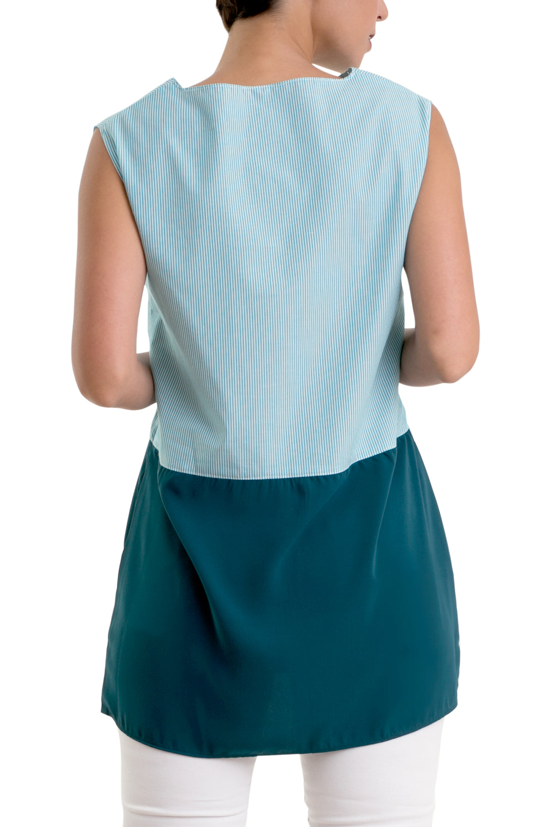 Buttonless Chemise -Sleeveless- Blue