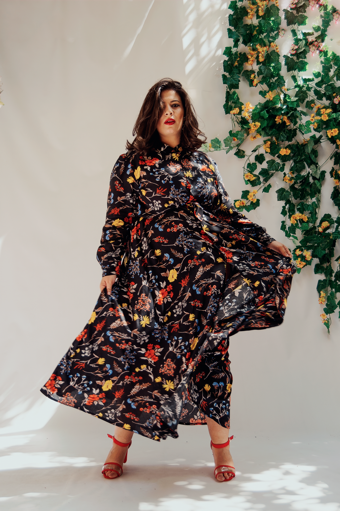 The Colorful Blossom Kimono Dress