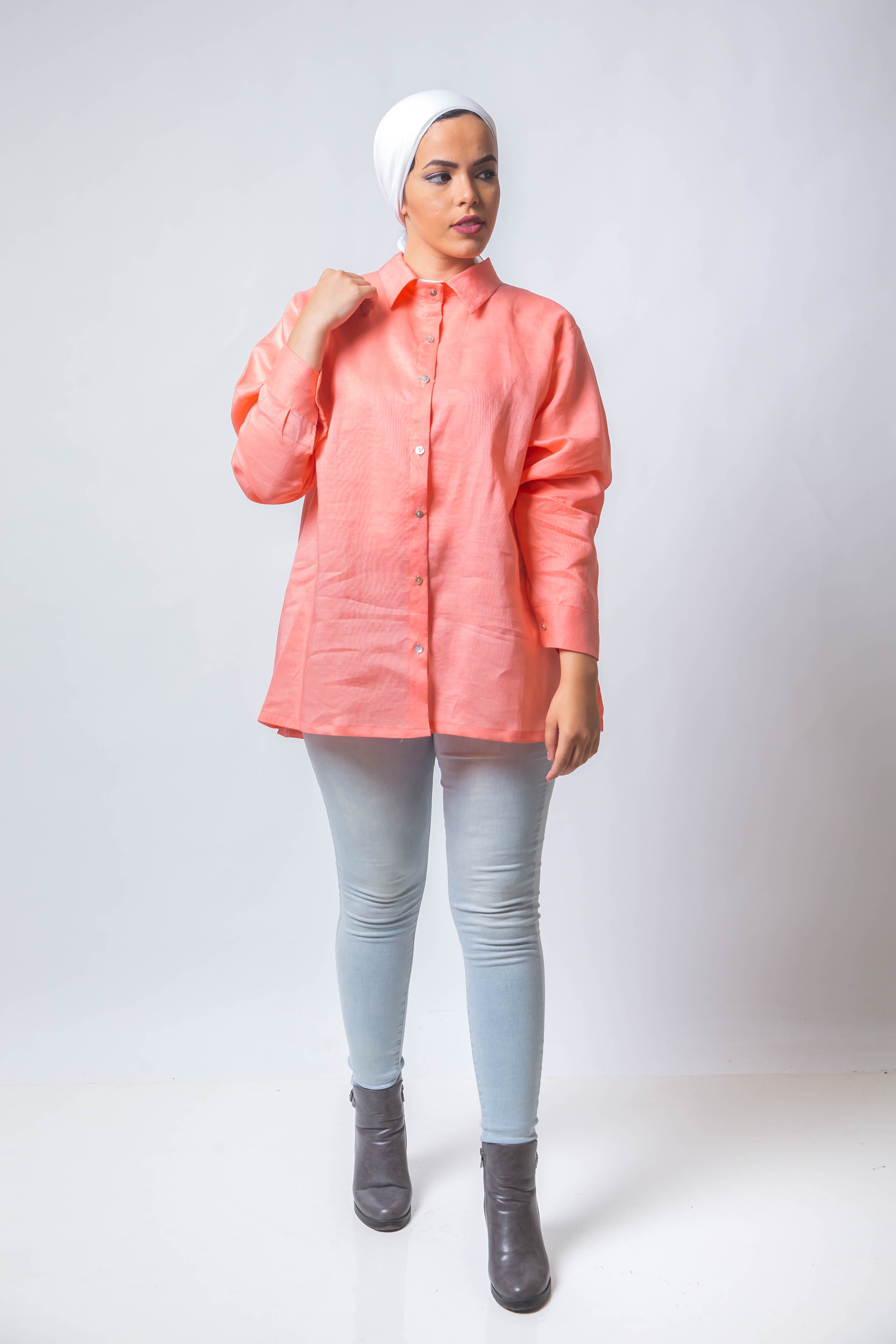 The Peachy Basic Linen Shirt - Simon