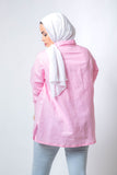The Rosa Basic Linen Chemise - Pink