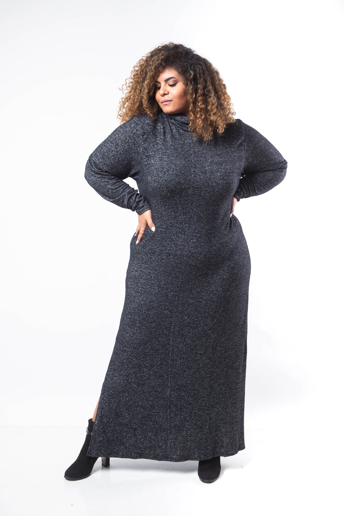 Basic Turtle Dress - Black