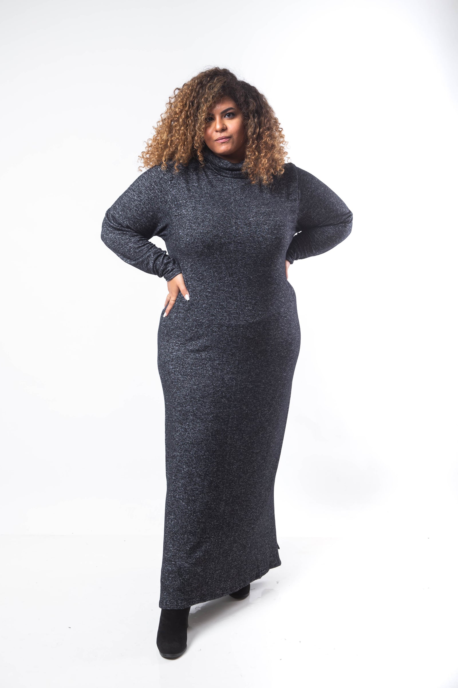 Basic Turtle Dress - Black