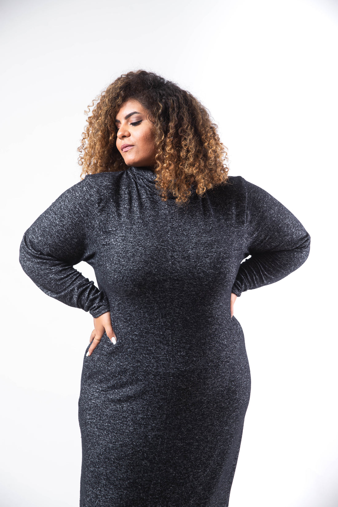 Basic Turtle Dress - Black