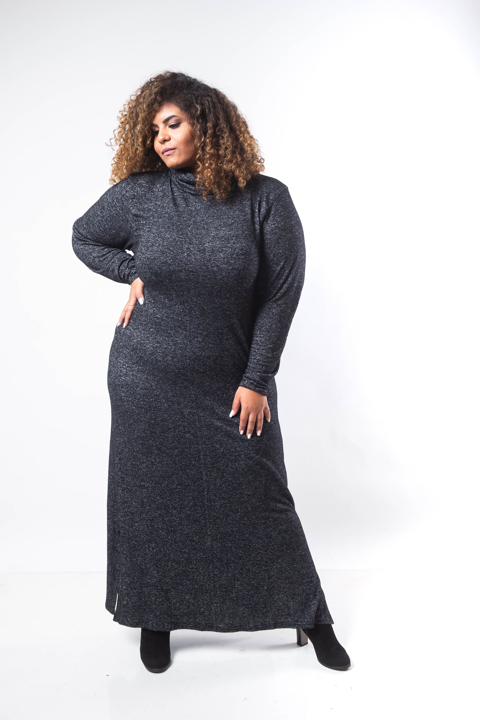 Basic Turtle Dress - Black