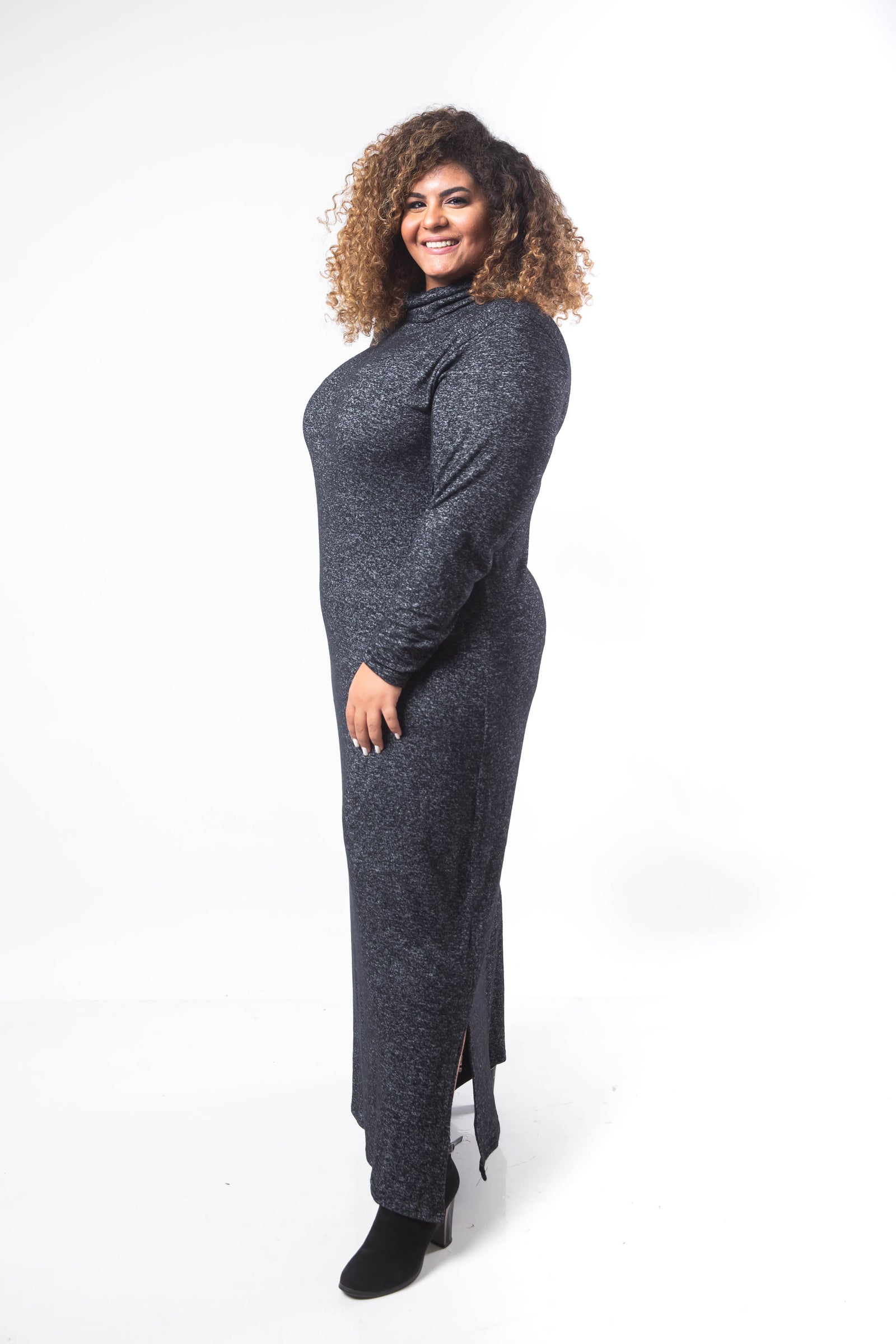 Basic Turtle Dress - Black